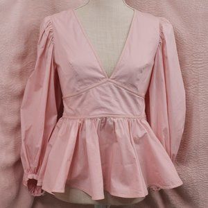 Staud Luna Top in Strawberry Cream